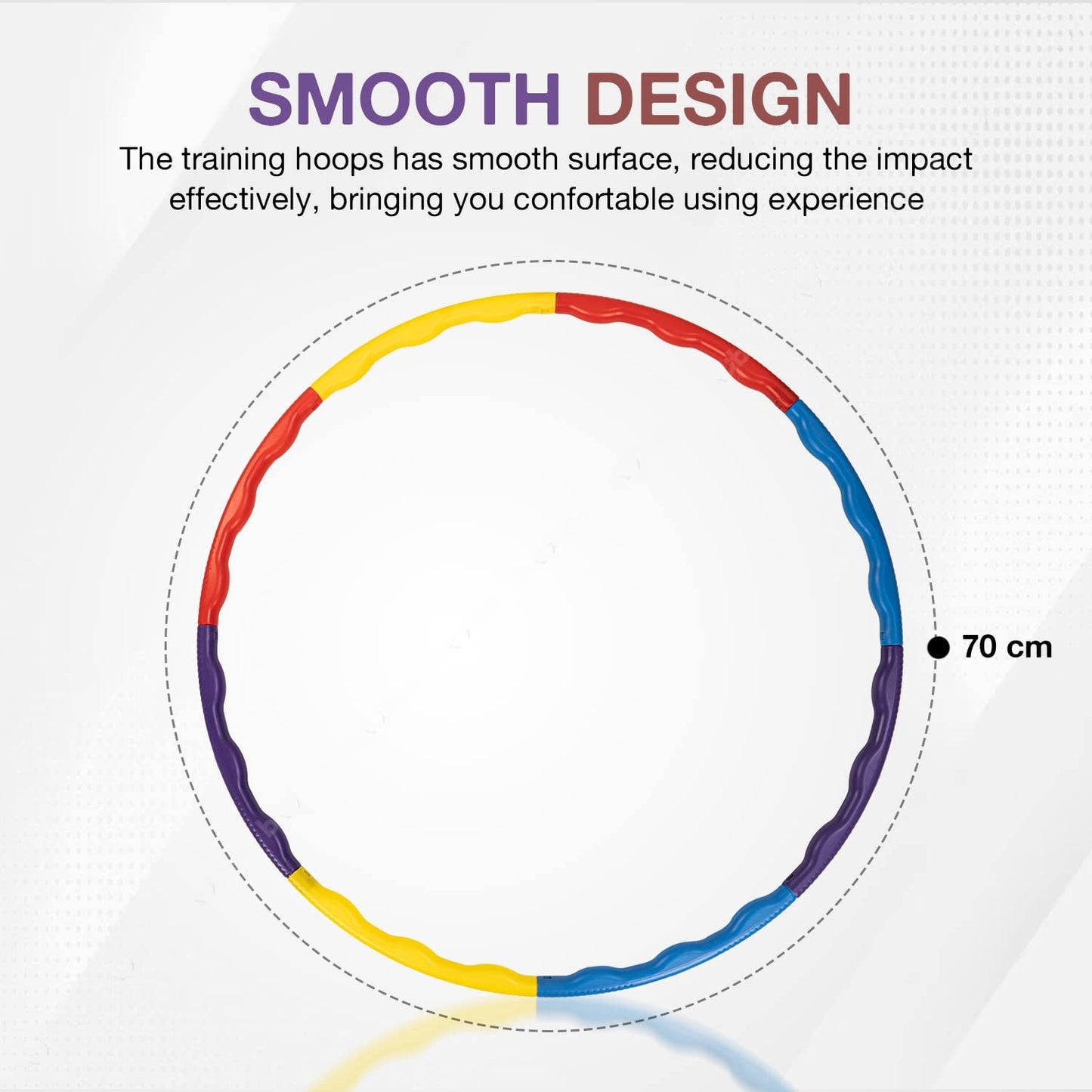 Baybee Detachable Hula Hoop for Kids Adults, Fitness Hoola Hoop Rings for Kids with 8 Interlockable Piece