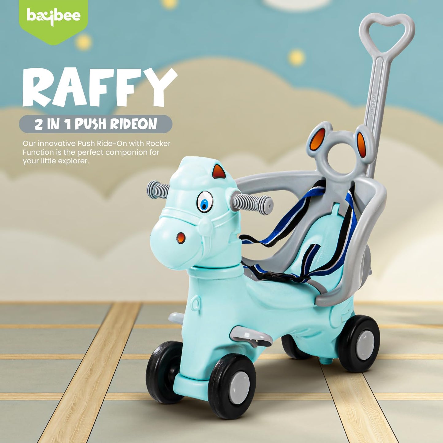 Baybee 3 in 1 Baby Horse Rider Kids Ride On Car for Kids