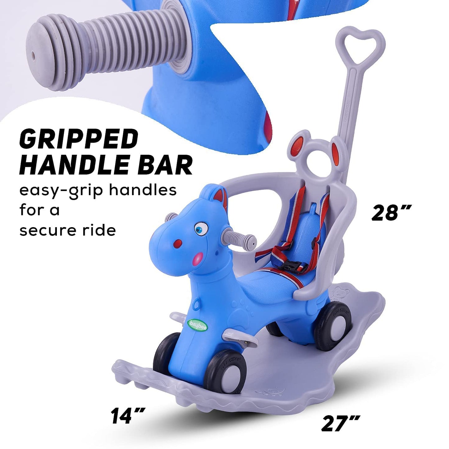 Baybee 3 in 1 Baby Horse Rider Ride on Toy Car for Kids