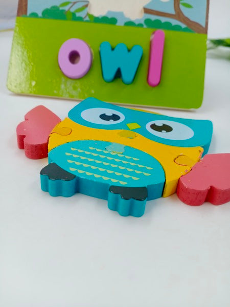 Wooden Zigsaw Puzzle Owl - EKT2623