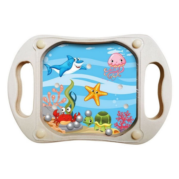 Wooden Tray Shape Ball Game 1Pc Random Design Will Be Shipped - EKT3048