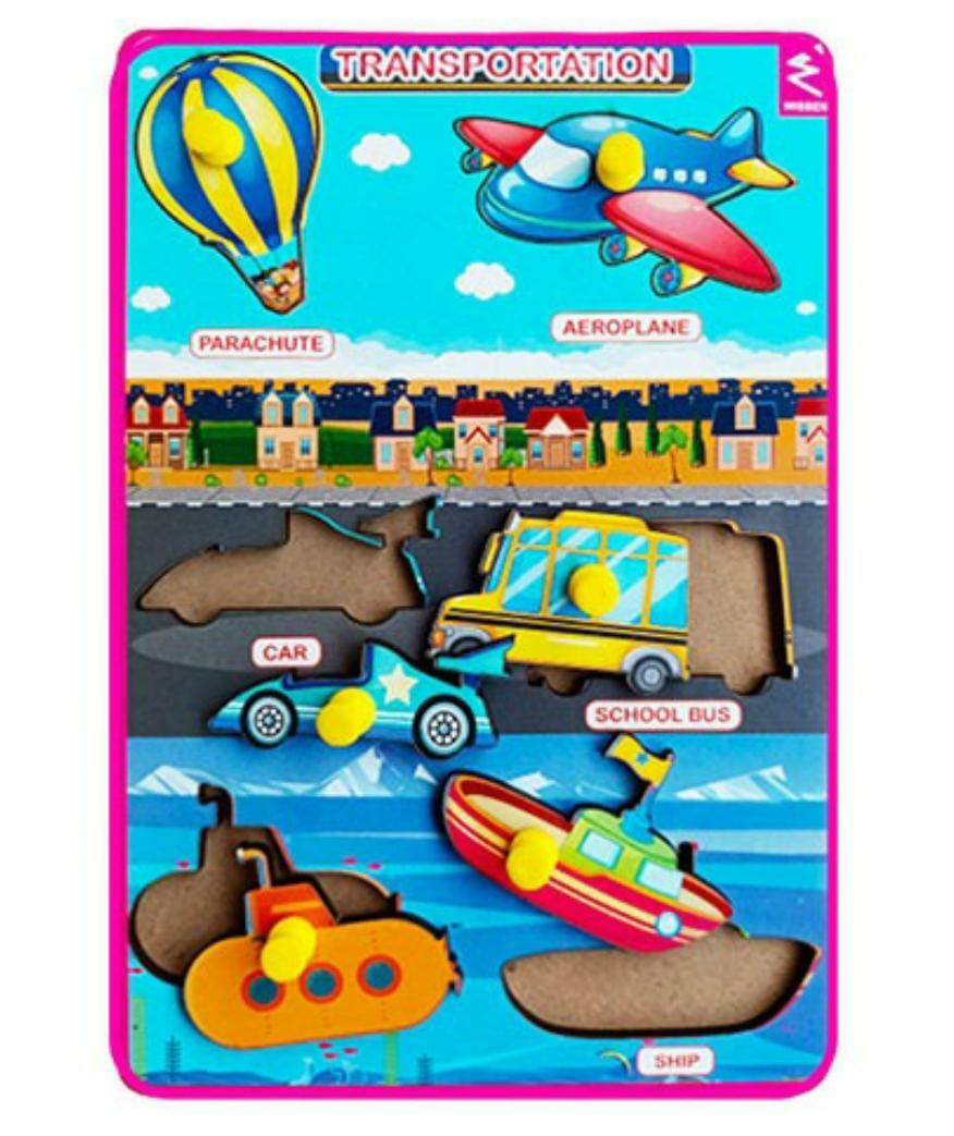 Wooden Transportation mini Board - 22*15 cms - EKW0178