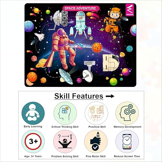 Wooden Space Theme Jigsaw Puzzle - EKW0297
