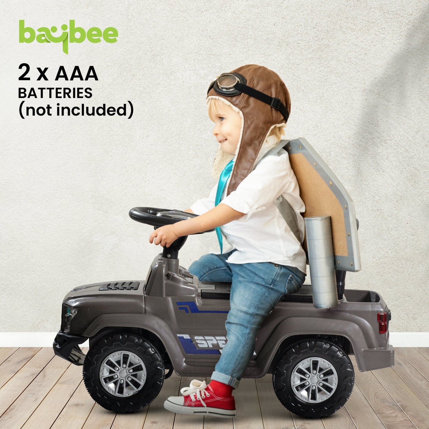 Baybee Push Ride on Baby Jeep for Kids Toys with LED Light & Storage Bin