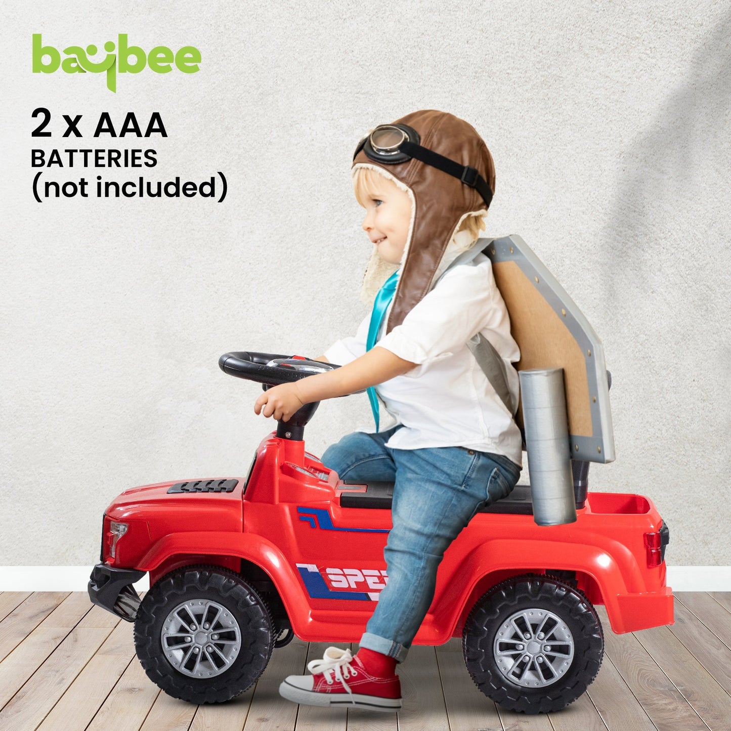 Baybee Push Ride on Baby Jeep for Kids Toys with LED Light & Storage Bin