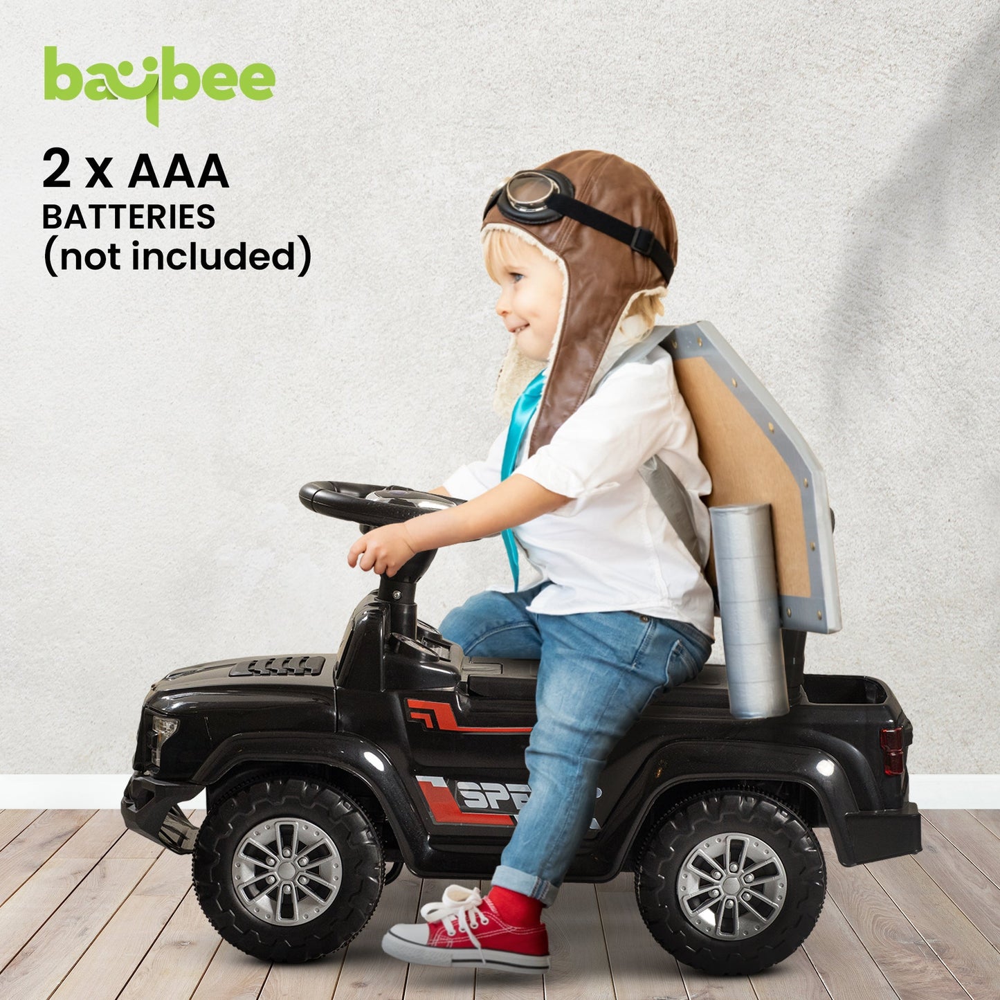 Baybee Push Ride on Baby Jeep for Kids Toys with LED Light & Storage Bin