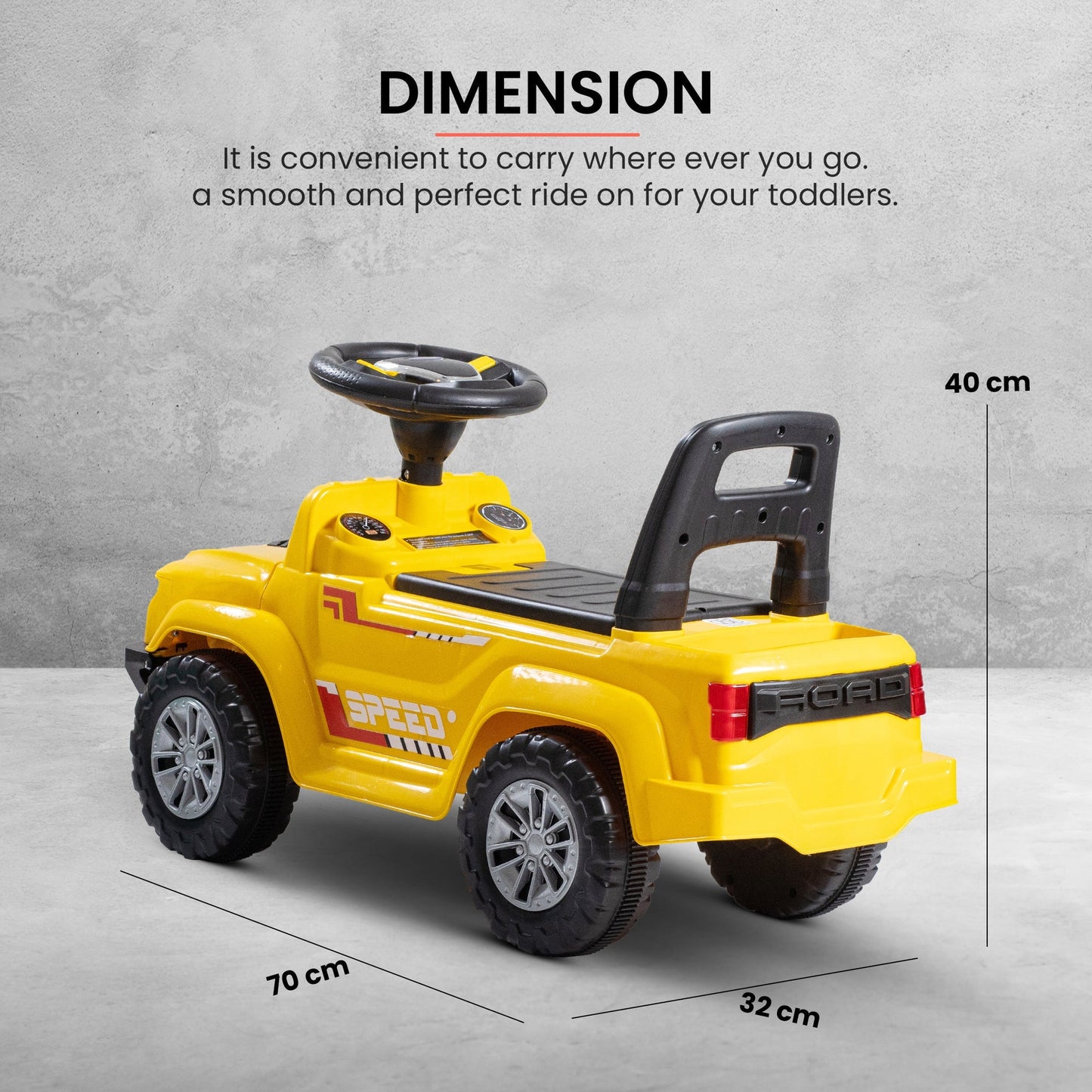 Baybee Push Ride on Baby Jeep for Kids Toys with LED Light & Storage Bin