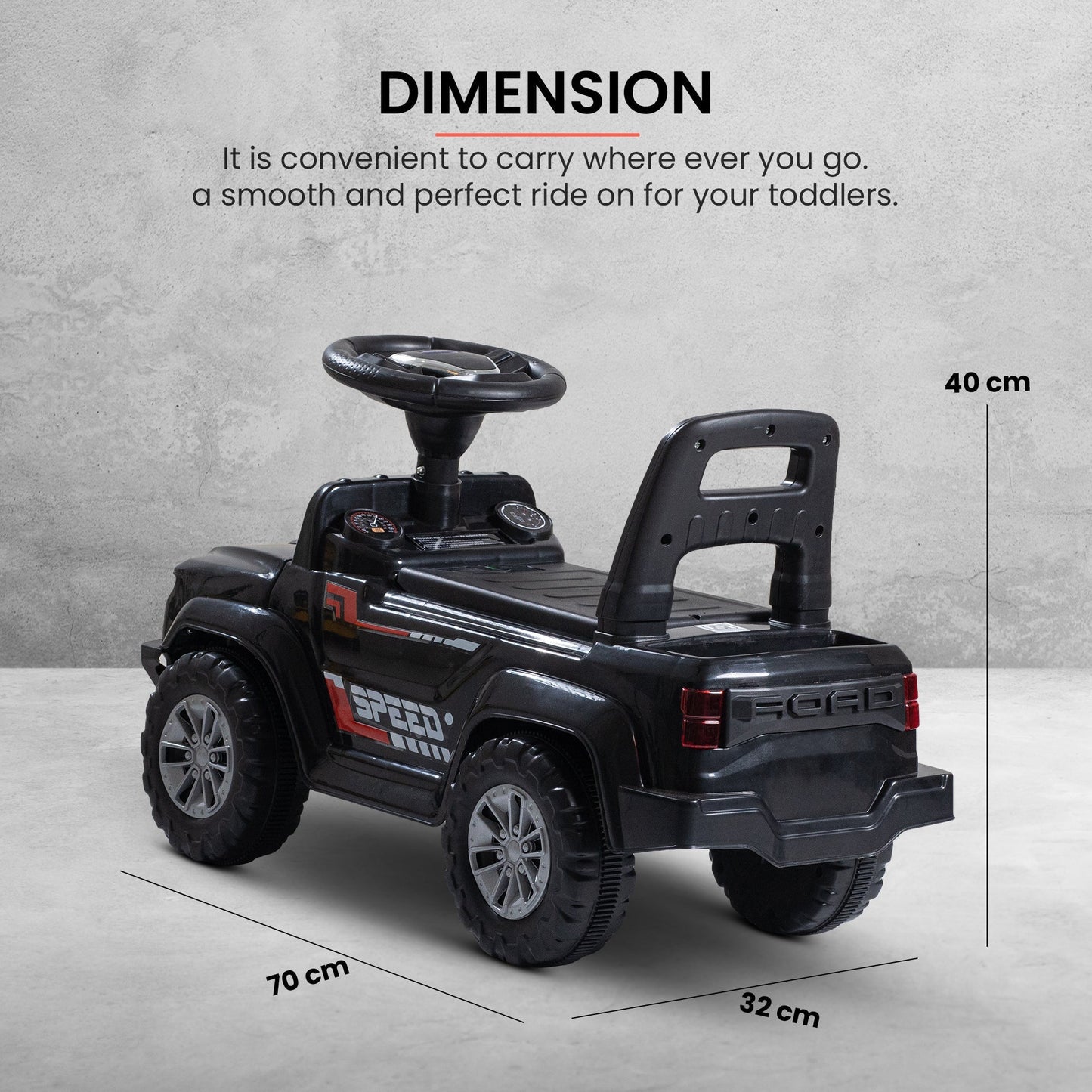 Baybee Push Ride on Baby Jeep for Kids Toys with LED Light & Storage Bin