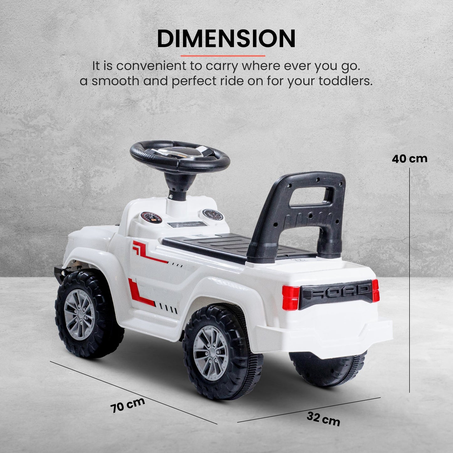 Baybee Push Ride on Baby Jeep for Kids Toys with LED Light & Storage Bin