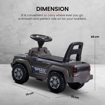 Baybee Push Ride on Baby Jeep for Kids Toys with LED Light & Storage Bin