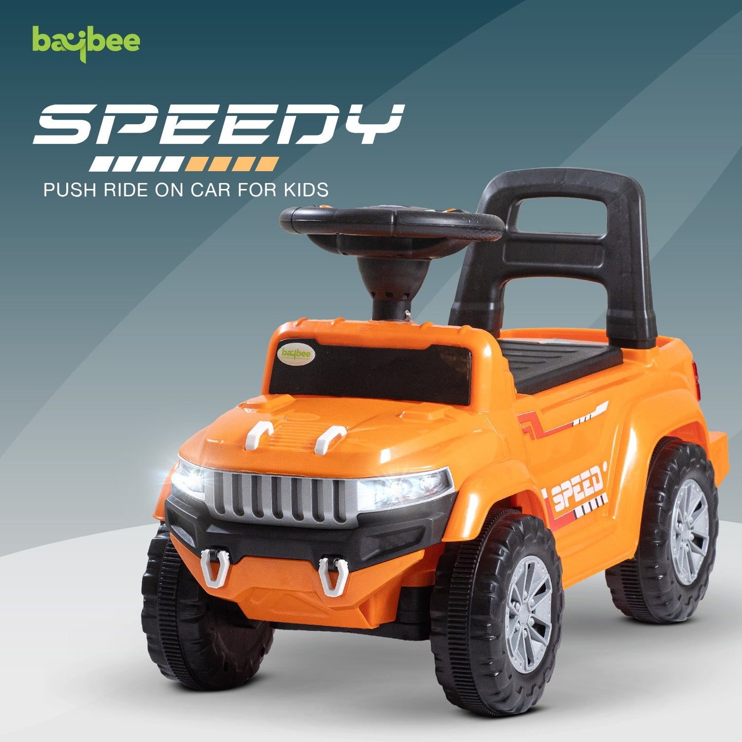Baybee Speedy Baby Ride on Car for Kids, Push Ride on Toy With Led Light