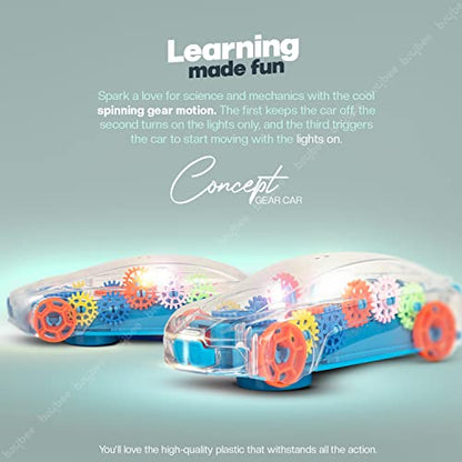 Baybee 3D Transparent Concept Gear Car Toys for Kids