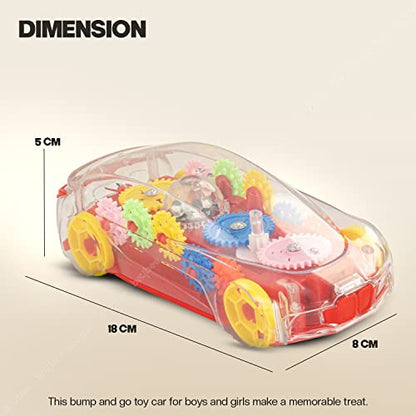 Baybee 3D Transparent Concept Gear Car Toys for Kids