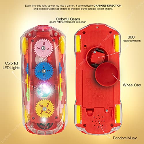 Baybee 3D Transparent Concept Gear Car Toys for Kids