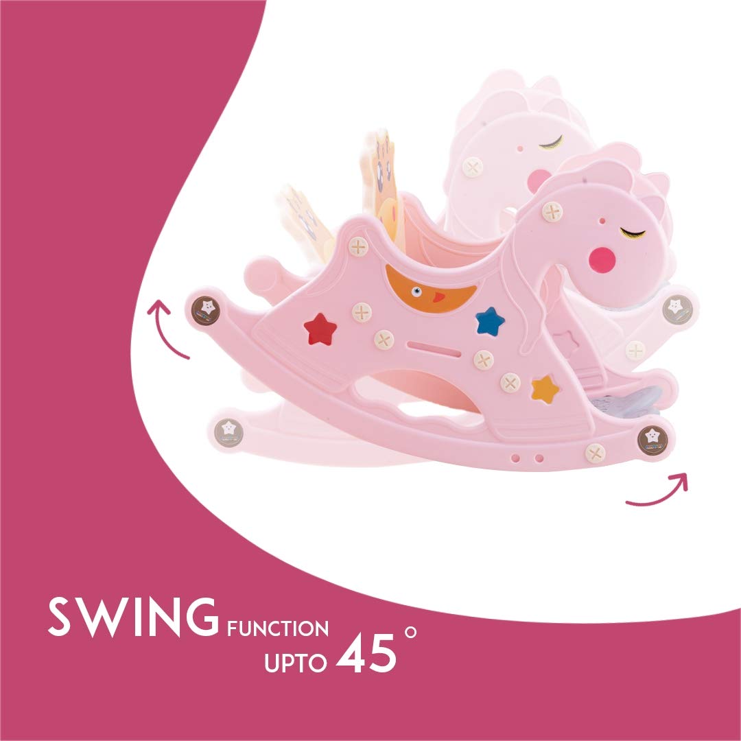 Baybee Baby Rocking Horse for Kids Plastic Swing Horse Ride-on Toy for Kids