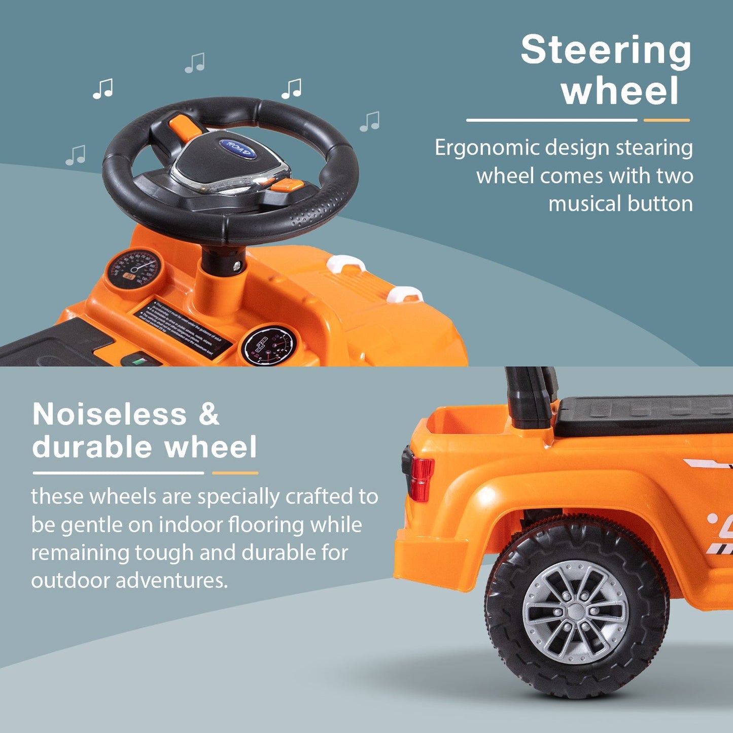 Baybee Speedy Baby Ride on Car for Kids, Push Ride on Toy With Led Light