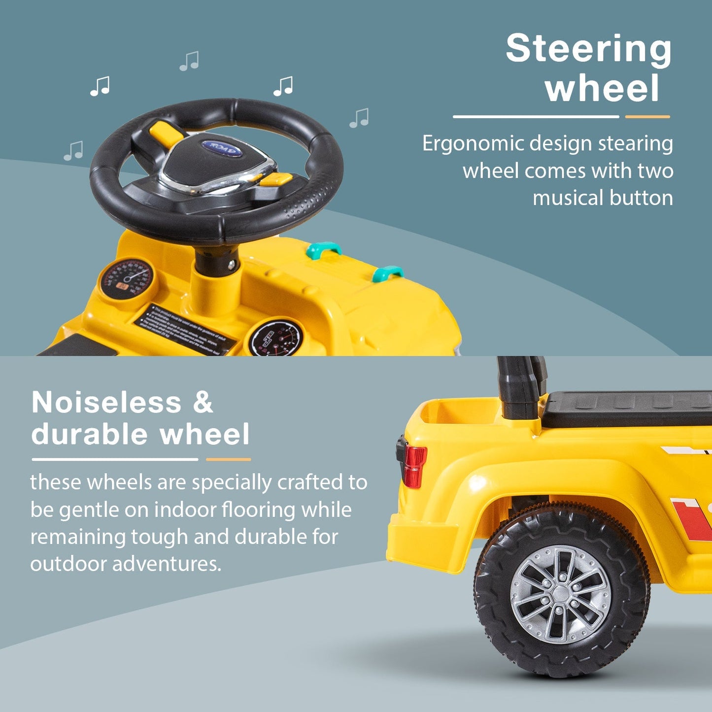 Baybee Speedy Baby Ride on Car for Kids, Push Ride on Toy With Led Light