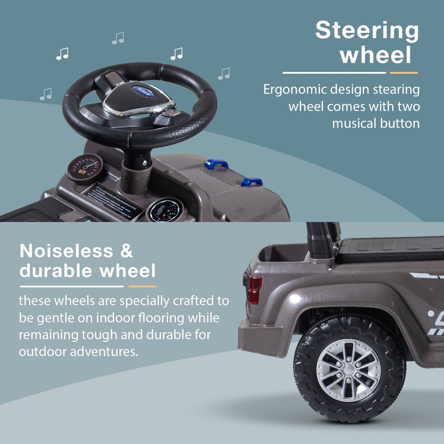 Baybee Speedy Baby Ride on Car for Kids, Push Ride on Toy With Led Light