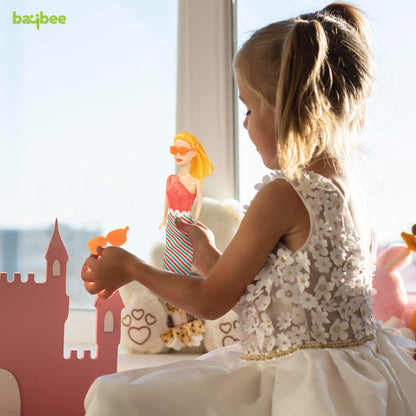 BAYBEE Little Princess Doll for Girls Dressup Toys Girls Doll Set Foldable Hands & Legs Girl Doll with Fashion Accessories Doll House Kids playset