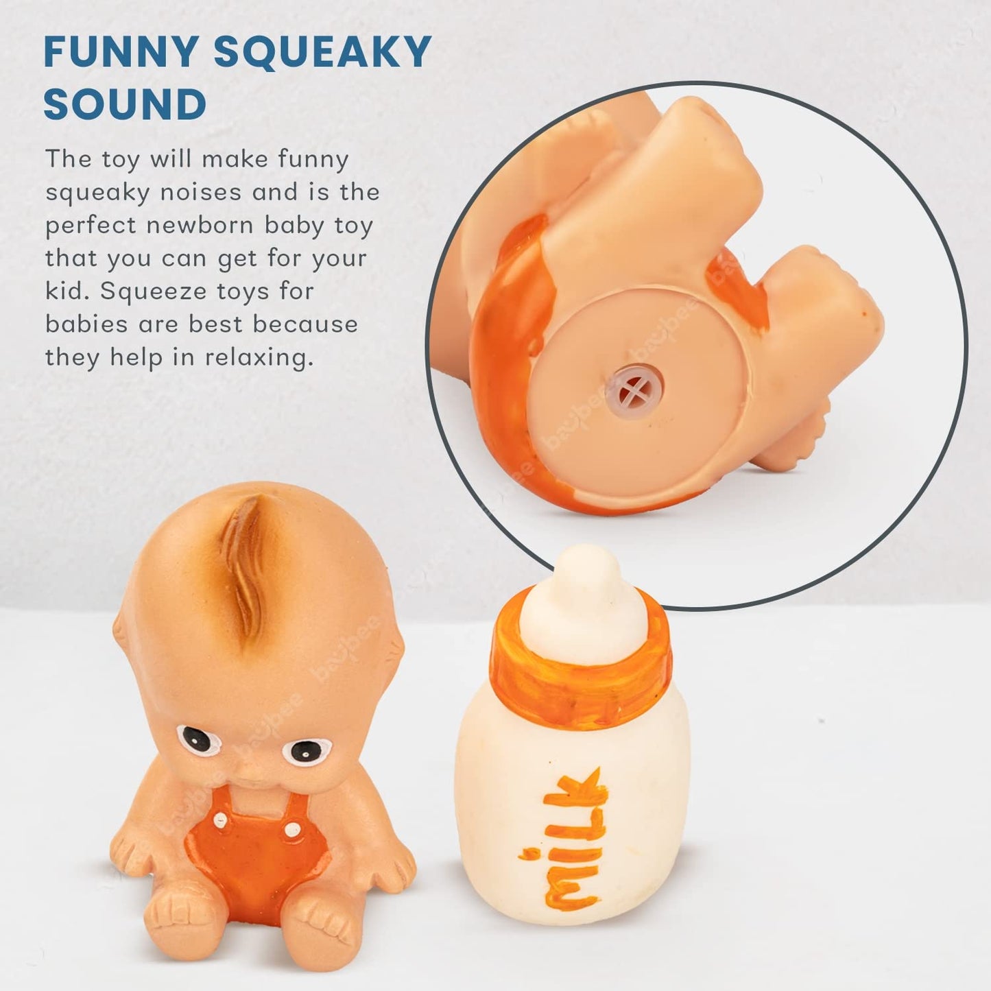 BAYBEE Squeezy Doll with Feeding Bottle for Kids