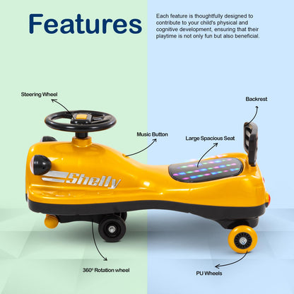 Baybee Trio Kids Magic Swing Cars for Kids, Twister Ride on Toy Kids Car