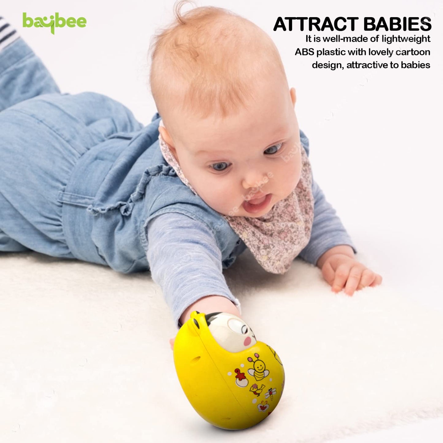 Roll over image to zoom in Baybee Musical Roly Poly Toys for Baby with Blinking Eye
