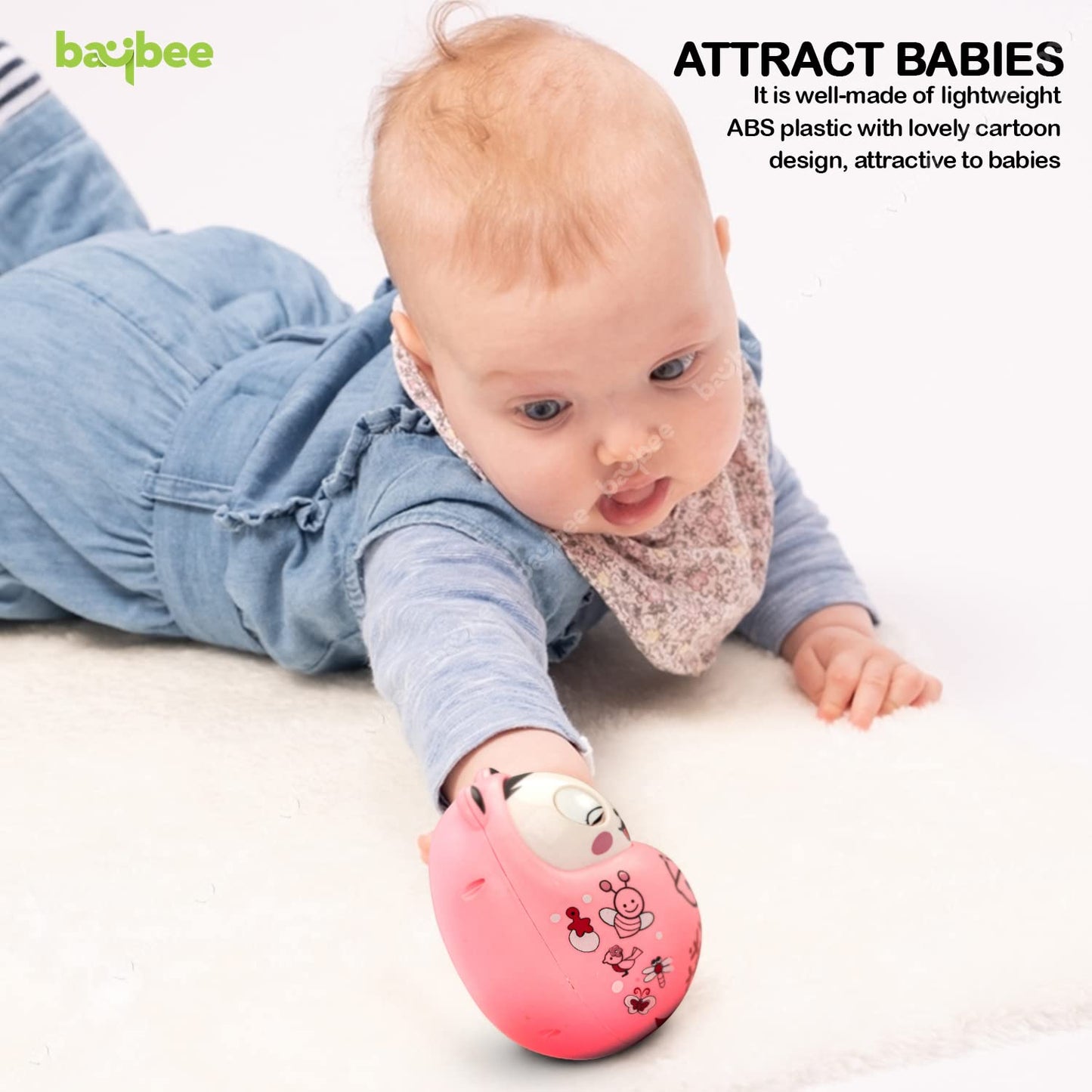 Roll over image to zoom in Baybee Musical Roly Poly Toys for Baby with Blinking Eye