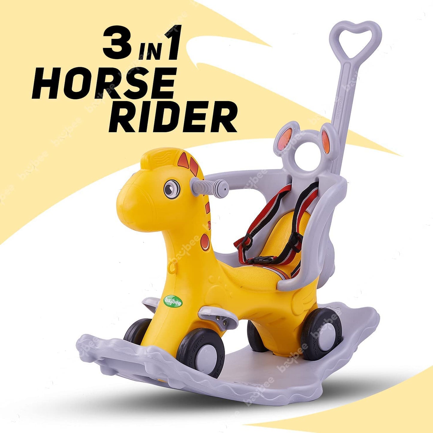 Baybee 3 in 1 Baby Horse Rider Ride on Toy Car for Kids, Baby Rocking Chair Ride on Push Car