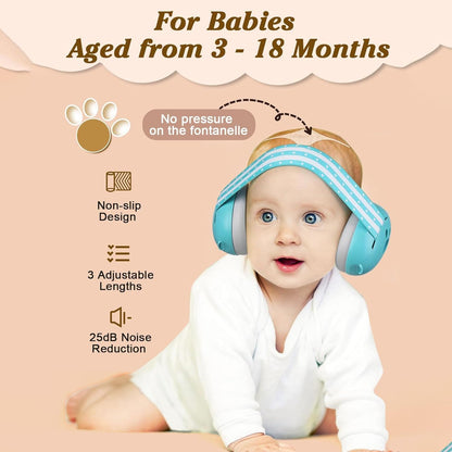 Baybee Noise Reduction Ear Muffs for Baby Essential Infants Ear Protector Headphones