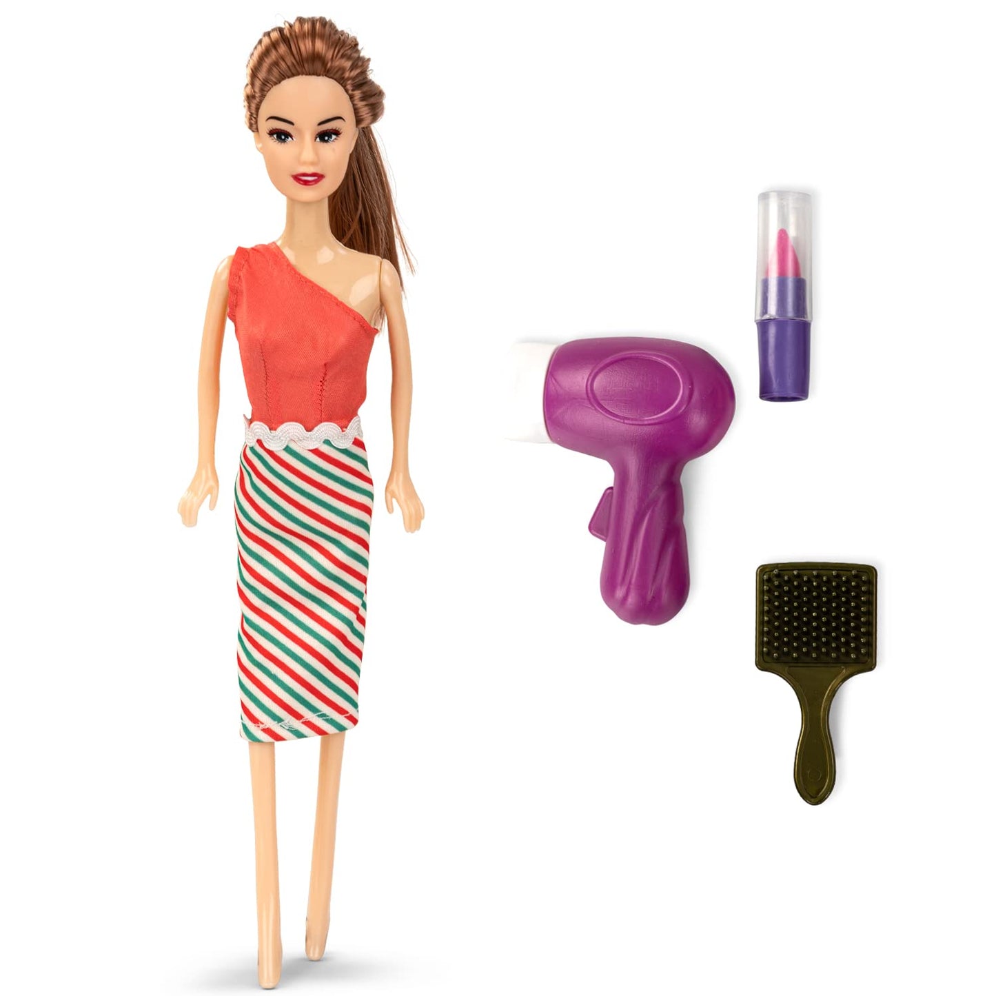 Baybee Stylish Fashion Doll Set for Girls Moveable Arms & Legs Doll Girl Toys with Cute Accessories Kids