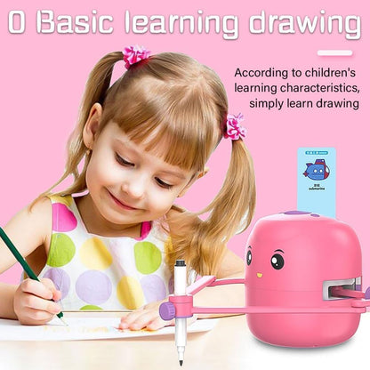 Drumstone (𝗦𝗽𝗲𝗰𝗶𝗮𝗹 𝟱 𝗬𝗲𝗮𝗿𝘀 𝗪𝗮𝗿𝗿𝗮𝗻𝘁𝘆 Magic Drawing Robot for Kids – Fun, Interactive Robot with Drawing Cards for Creative Skills, Hand-Eye Coordination, Writing, and Drawing