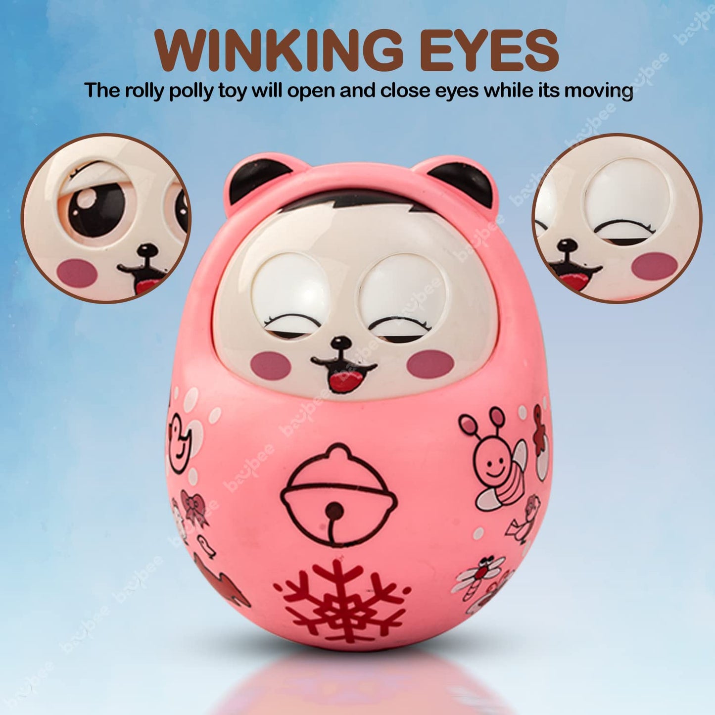 Roll over image to zoom in Baybee Musical Roly Poly Toys for Baby with Blinking Eye