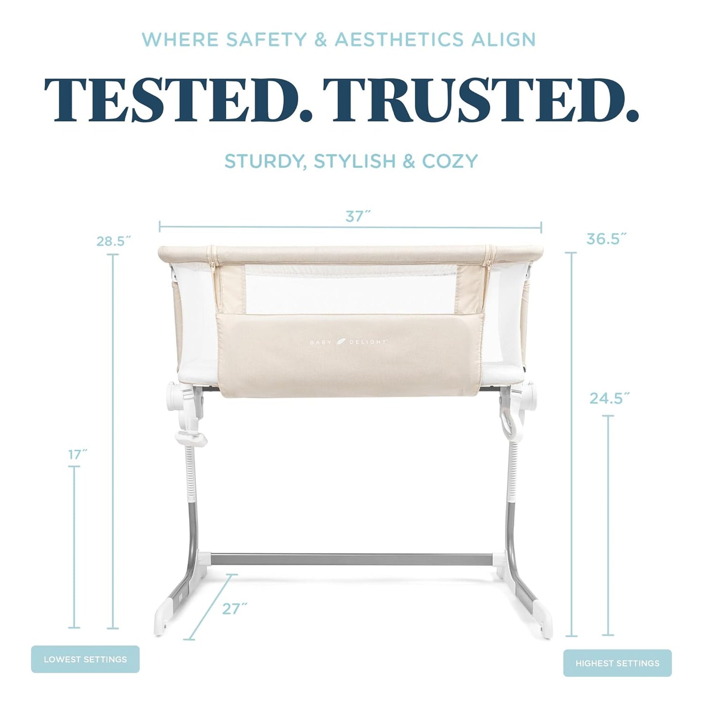 Baby Delight Beside Me Dreamer Summit Extra Tall Bassinet & Bedside Sleeper