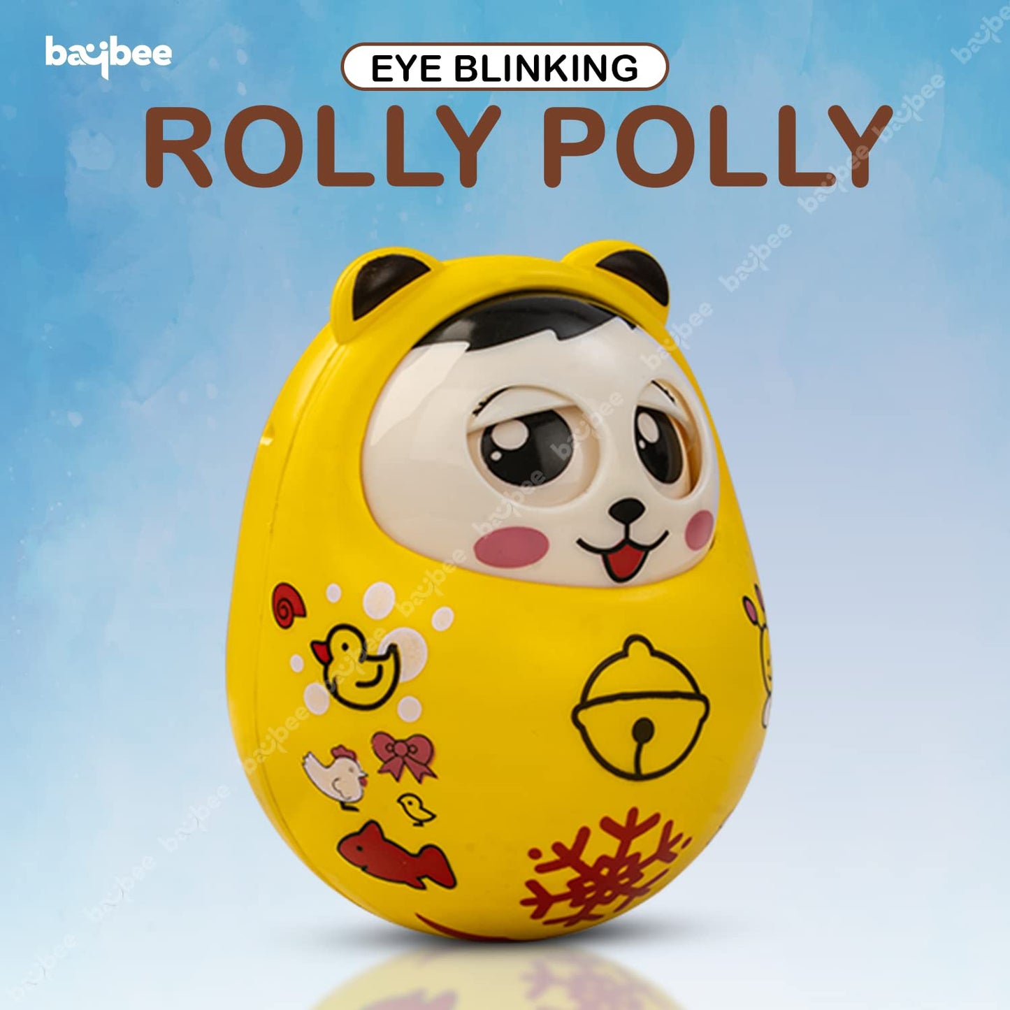 Roll over image to zoom in Baybee Musical Roly Poly Toys for Baby with Blinking Eye