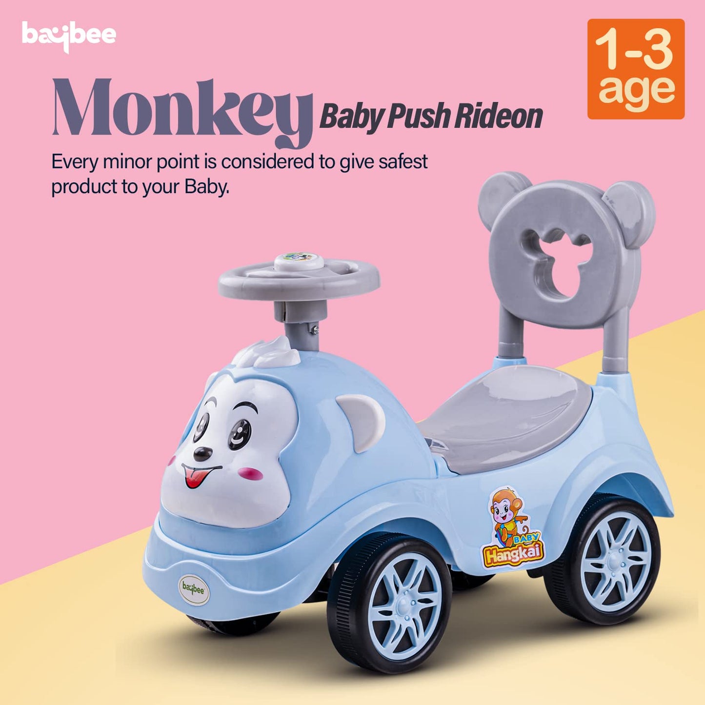 Baybee Monkey Baby Ride on Car Suitable for Boys & Girls