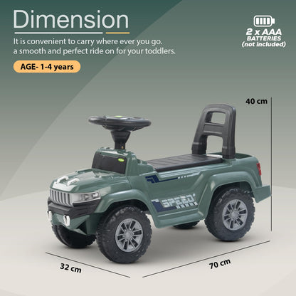 Baybee Speedy Baby Ride on Car for Kids, Push Ride on Toy With Led Light