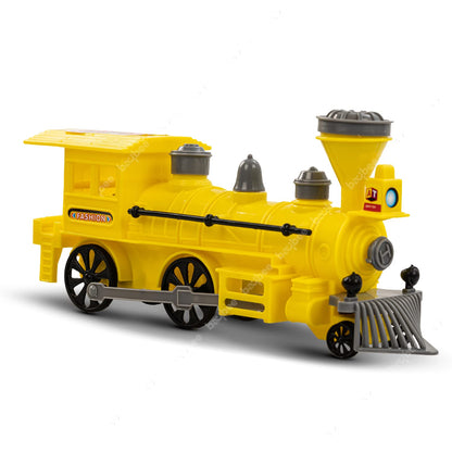 Baybee Steam Engine Train Toys for Kids, Pull and Go Train Toy with Light