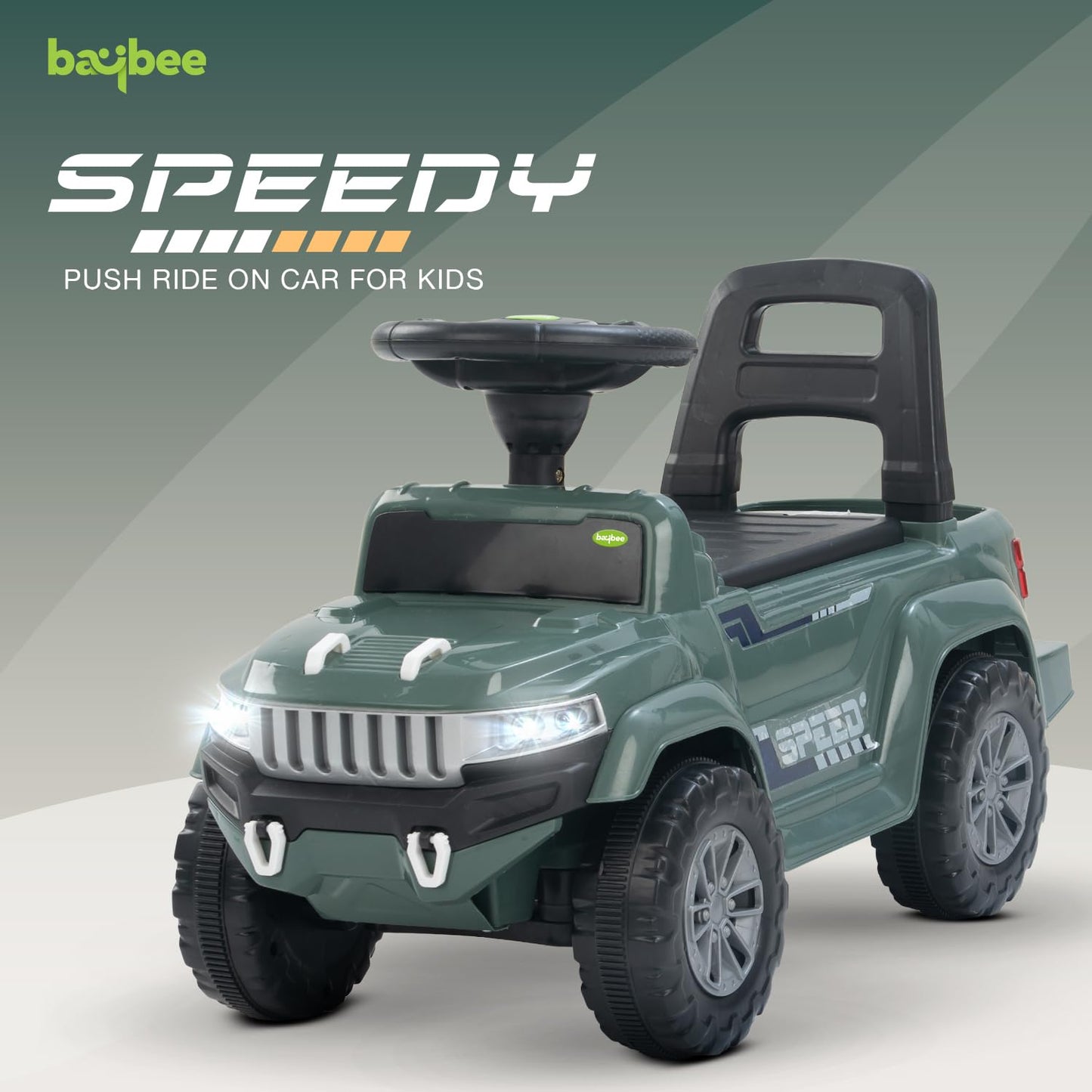 Baybee Speedy Baby Ride on Car for Kids, Push Ride on Toy With Led Light
