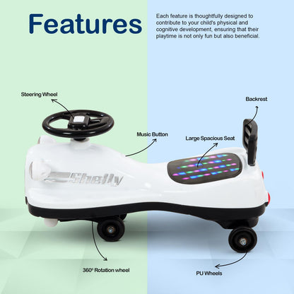 Baybee Trio Kids Magic Swing Cars for Kids, Twister Ride on Toy Kids Car