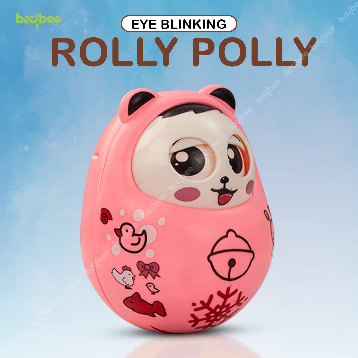 Roll over image to zoom in Baybee Musical Roly Poly Toys for Baby with Blinking Eye