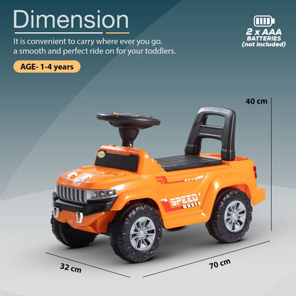 Baybee Speedy Baby Ride on Car for Kids, Push Ride on Toy With Led Light