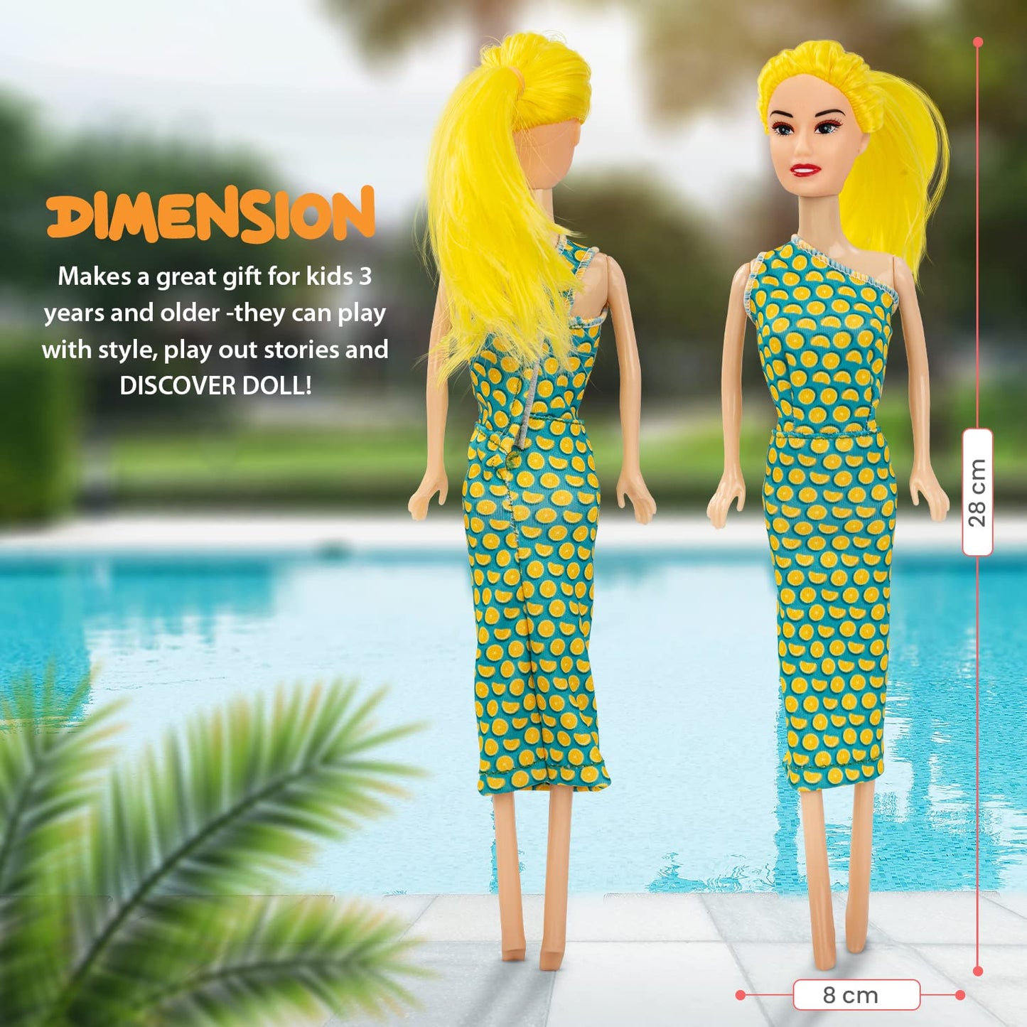 Baybee Fashion Doll for Girls Hair Styling Dressup Toys Girls Doll Set Foladable Hands