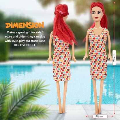 Baybee Fashion Doll for Girls Hair Styling Dressup Toys Girls Doll Set Foladable Hands