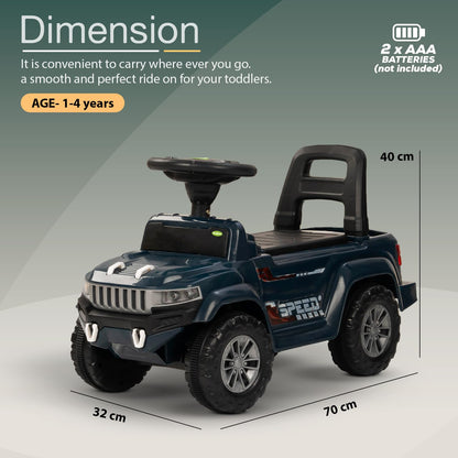 Baybee Speedy Baby Ride on Car for Kids, Push Ride on Toy With Led Light