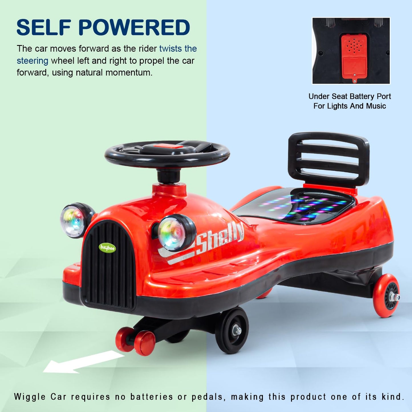 Baybee Trio Kids Magic Swing Cars for Kids, Twister Ride on Toy Kids Car