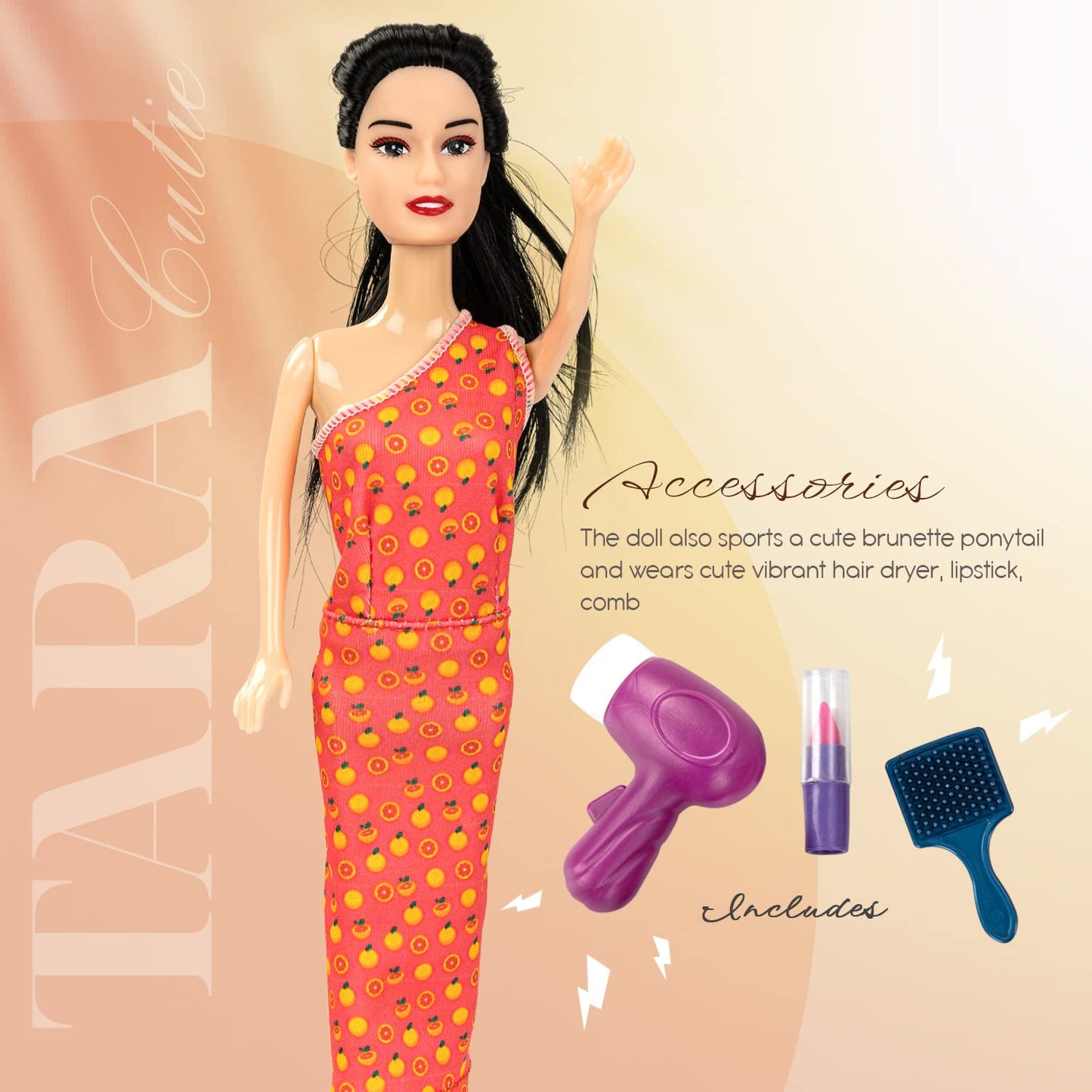 Baybee Stylish Fashion Doll Set for Girls Moveable Arms & Legs Doll Girl Toys with Cute Accessories Kids