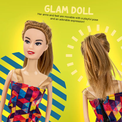 BAYBEE Little Princess Doll for Girls Dressup Toys Girls Doll Set Foldable Hands & Legs Girl Doll with Fashion Accessories Doll House Kids playset