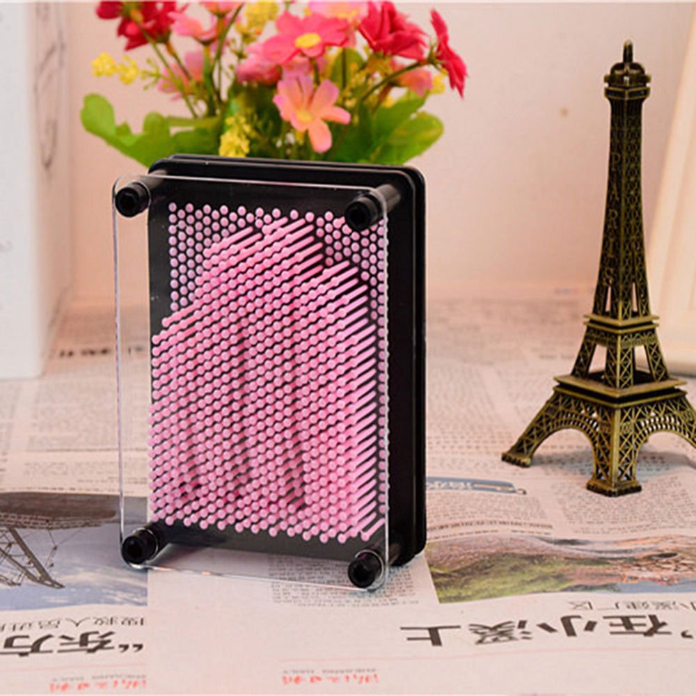 3D Pin Art Sculpture Impression Toy Birthday Gifts for Kids Children Friends Brother Sister Toy Gift for Daughter Son Boys Girls (Home Decor) (Light Pink, Medium)