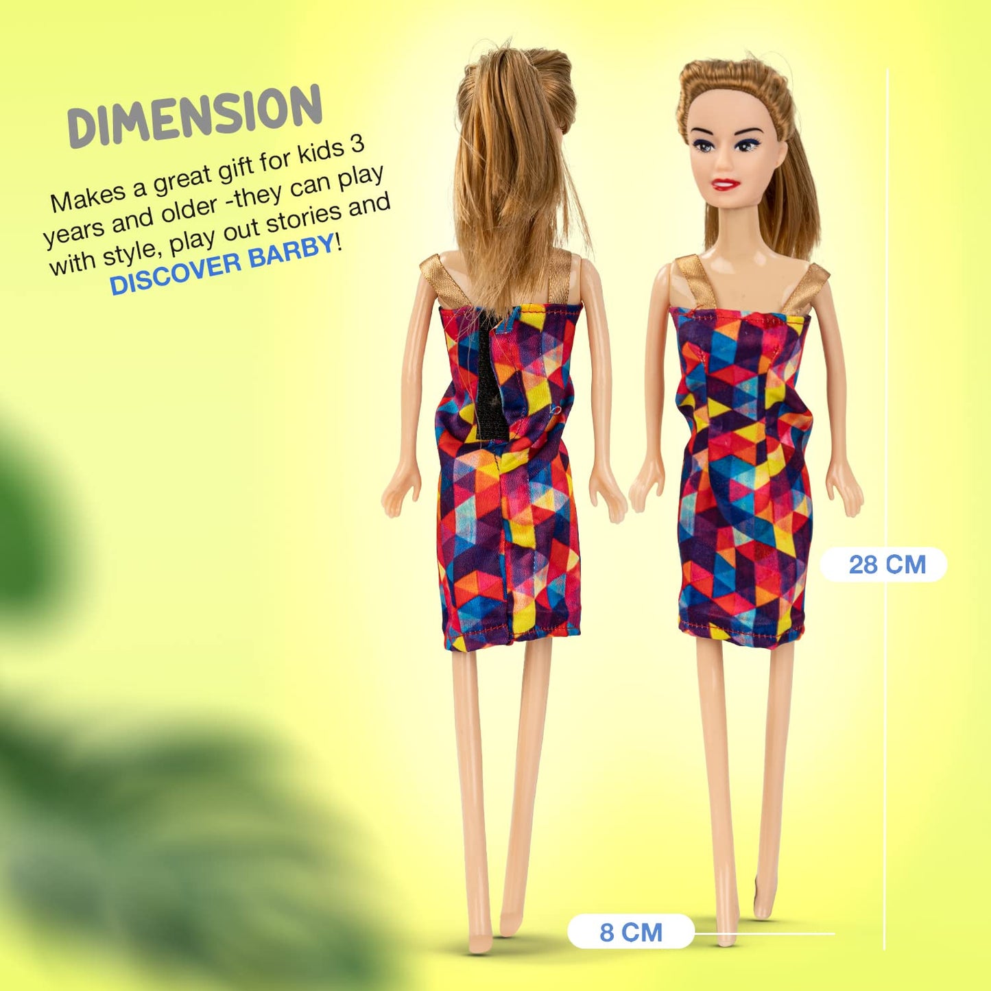 BAYBEE Little Princess Doll for Girls Dressup Toys Girls Doll Set Foldable Hands & Legs Girl Doll with Fashion Accessories Doll House Kids playset