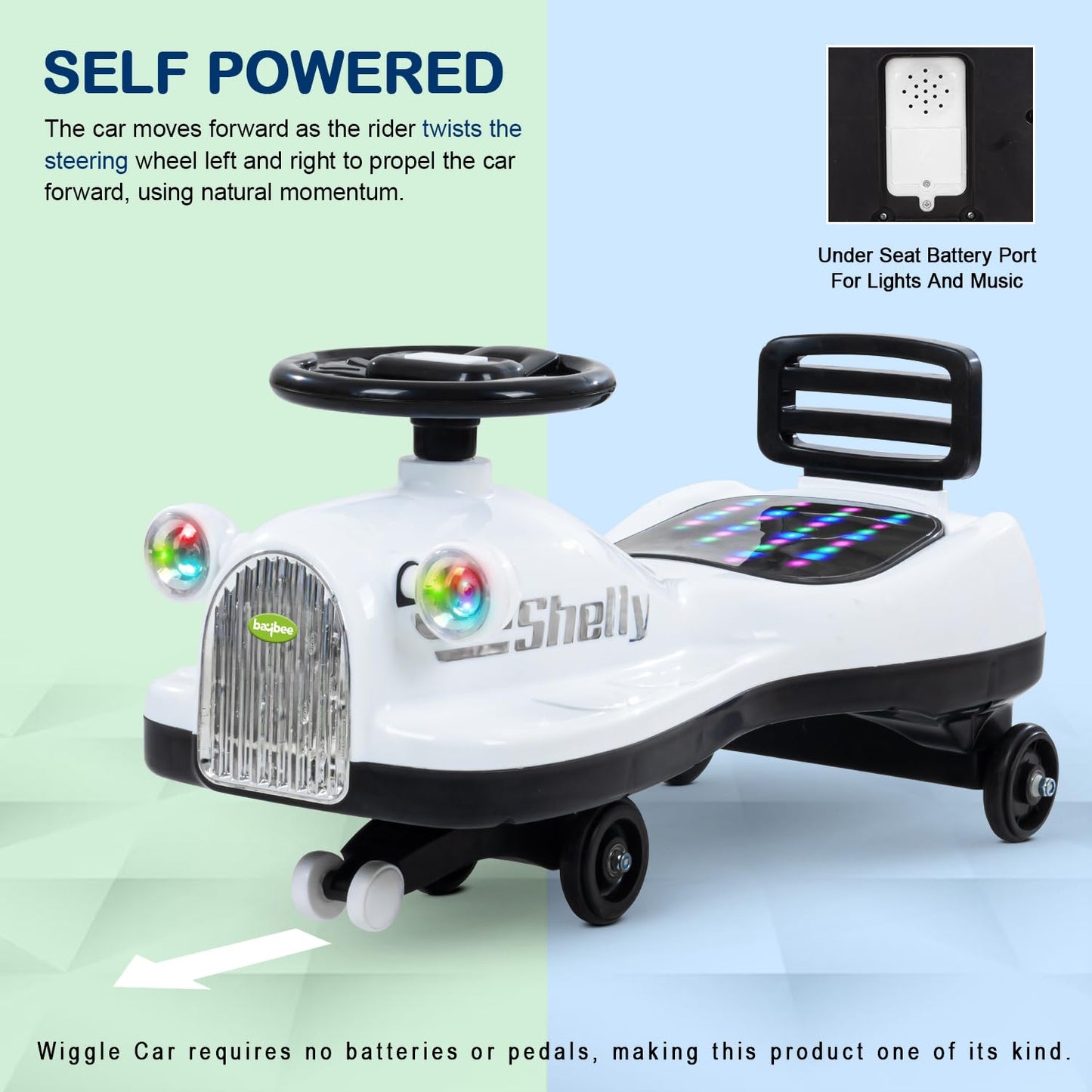 Baybee Trio Kids Magic Swing Cars for Kids, Twister Ride on Toy Kids Car